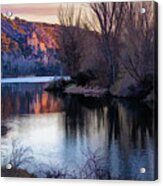 Duero River At Sunset, Soria, Castilla And Leon - Picturesque Ed Acrylic Print