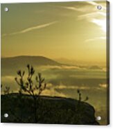 Early Morning On Lilienstein Mountain Acrylic Print