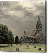East Norway Lutheran Church - Abandoned Church In Nelson County Nd Acrylic Print