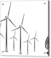 Electric Fan And Six Wind Turbines Acrylic Print