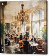 Elegant Venetian Dining Room At The Arlington Hotel Acrylic Print