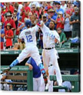 Elvis Andrus And Rougned Odor Acrylic Print