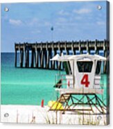 Emerald Pensacola Beach Florida Pier Acrylic Print