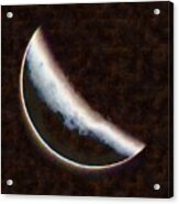 End Of A Lunar Eclipse Acrylic Print