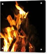 Face In The Fire Acrylic Print