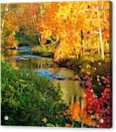 - Fall Lamprey River - Epping Nh Acrylic Print
