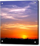 Fantastic Sunset Over The French Countryside Acrylic Print