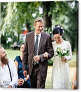 Father Guiding His Daughter To The Altar Acrylic Print
