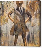 Fearless Girl Future Is Female Painting 2 Acrylic Print