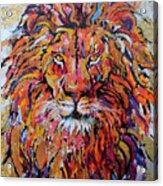Fearless Lion Acrylic Print