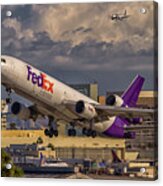 Fedex Heavy Departs Lax Acrylic Print