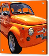 Fiat 500 Orange Acrylic Print