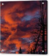 Fiery September Sunset At Deer Park Acrylic Print