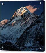 Fire And Ice - Mount Cook National Park, South Island, New Zealand Acrylic Print