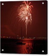 Fireworks Over The Bay Acrylic Print