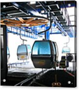 First Cableway Top Station With Blizzard Outside Acrylic Print