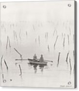 Fisherman In The Mist Ii Acrylic Print