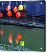 Fishing Boat Bumpers Sunlit Acrylic Print