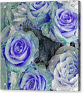 Five Roses Of Violet And Green Acrylic Print