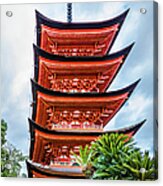 Five-storied Pagoda - Gojunoto - On The Miyajima Island Acrylic Print