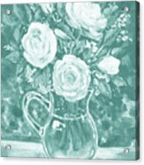 Floral Impressionism Soft And Cool Vintage Pallet Summer Flowers Bouquet Ix Acrylic Print