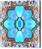 Flower In Light Blue Acrylic Print