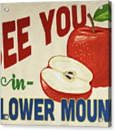 Flower Mound Texas Apple - Vintage Acrylic Print