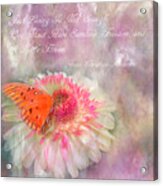 Flower Quote Acrylic Print