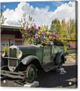 Flower Truck In Fairbanks,alaska Acrylic Print