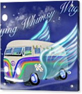 Flying Whimsy Wagon Acrylic Print