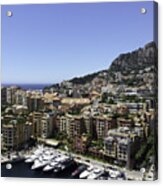 Fontvieille's Harbor In Monaco Acrylic Print