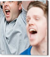 Football Fans Cheering Acrylic Print