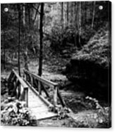 Footbridge On A Trail Acrylic Print