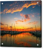 Fort Pierce Marina Sunrise Acrylic Print