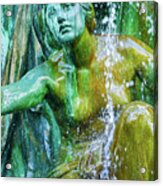 Fountain Of The Great Lakes Lady Acrylic Print