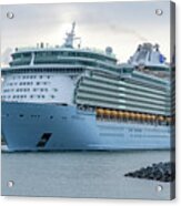 Freedom Of The Seas At The Jetty Acrylic Print