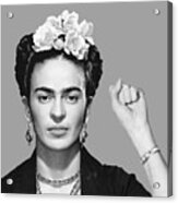 Frida Kahlo Mug Shot Mugshot Acrylic Print