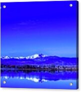 Front Range View With Moon Acrylic Print
