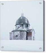 Frozen Historical Chapel - White Colour Acrylic Print