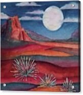 Full Desert Moon Acrylic Print