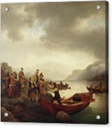 Funeral On Sognefjord, 1853 Acrylic Print