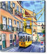 Funicular Bica In Lisbon Acrylic Print