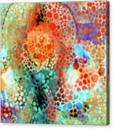 Genie - Modern Mosaic Art - Sharon Cummings Acrylic Print
