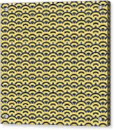 Geometric Inverted Japanese Seigaiha Pattern In Yellow N.775 Acrylic Print