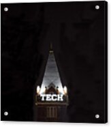Georgia Tech Tower - Night Shot Acrylic Print