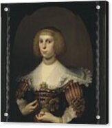 Gerard Van Honthorst - Portret Van Maria Strick Acrylic Print