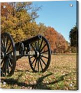 Gettysburg - Cannon In East Cavalry Battlefield Acrylic Print