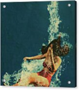 Girl Diving Into Water Iii Acrylic Print