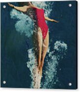 Girl Diving Into Water Vi Acrylic Print
