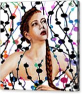 Girl With Beads Acrylic Print